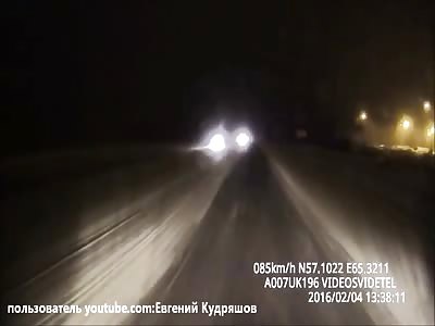 Crash In The Truck On Ice Road