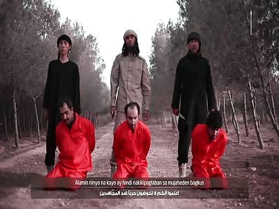 New ISIS Philippines Knive Execution Video of 3 Captives