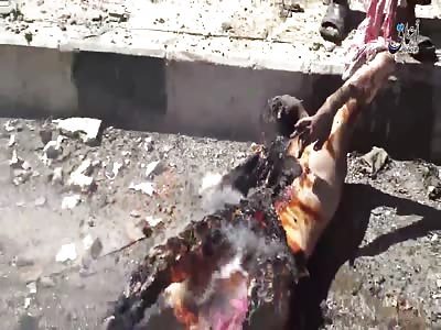 Horrific Scenes - US Aircraft Commited Massacre in Manbij