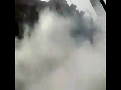 Daraya - Assadist Forces Use More Toxic Than Ordinary Tear Gas Against Protesters