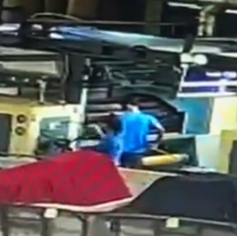 Factory Worker Inhaled by Threading Machine