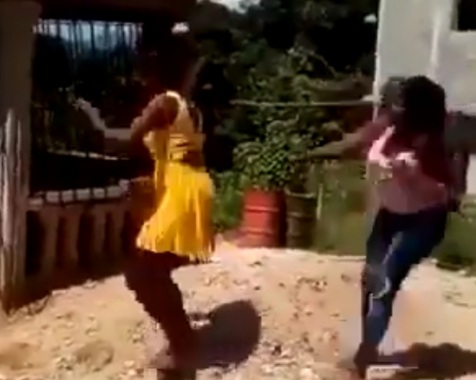 Woman stoned her sister by mistake during girls fight 