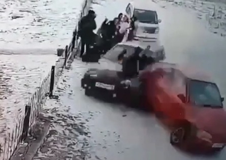 reckless driver flew into a group of schoolchildren