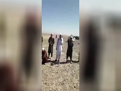Taliban shooting two man for Rape and robbery in the main road towards