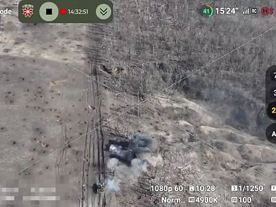 Tank shoots Russian invaders point-blank