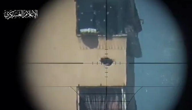 Qassami sniper shot Israeli sniper with a 12.7-caliber bullet