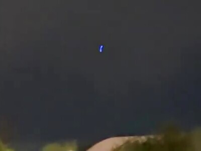Blue Cigar UFO, over AZ