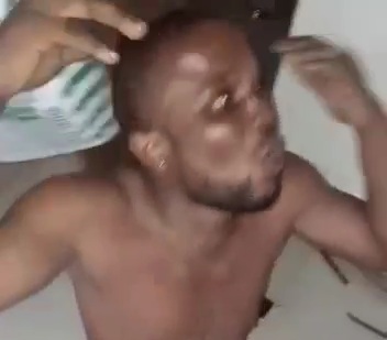 Thief captured and punished in Benin 