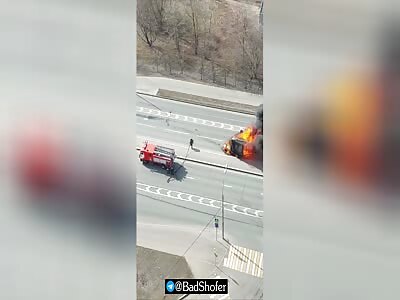 Explosion of a small truck. 04/01/2024 