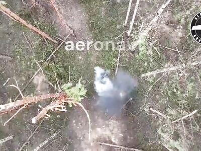 Ukrainian drone gave the invader a facial treatment