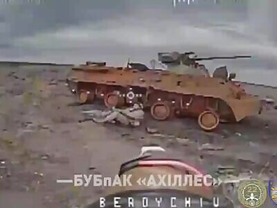 DRONE HIT RUSSIAN SOLDIER DIRECTLY IN THE HEAD