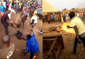 Captured Thief Lynched, Set Ablaze In Africa.