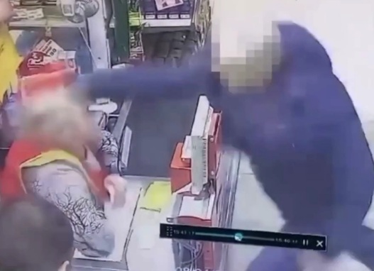 man struck a cashier in the face with a severe blow  