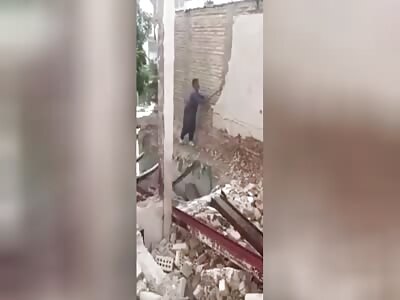 Wall Collapses the Worker