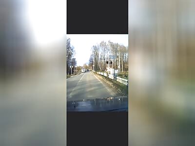 Car fails to brake before getting hit by a train killing the passenger