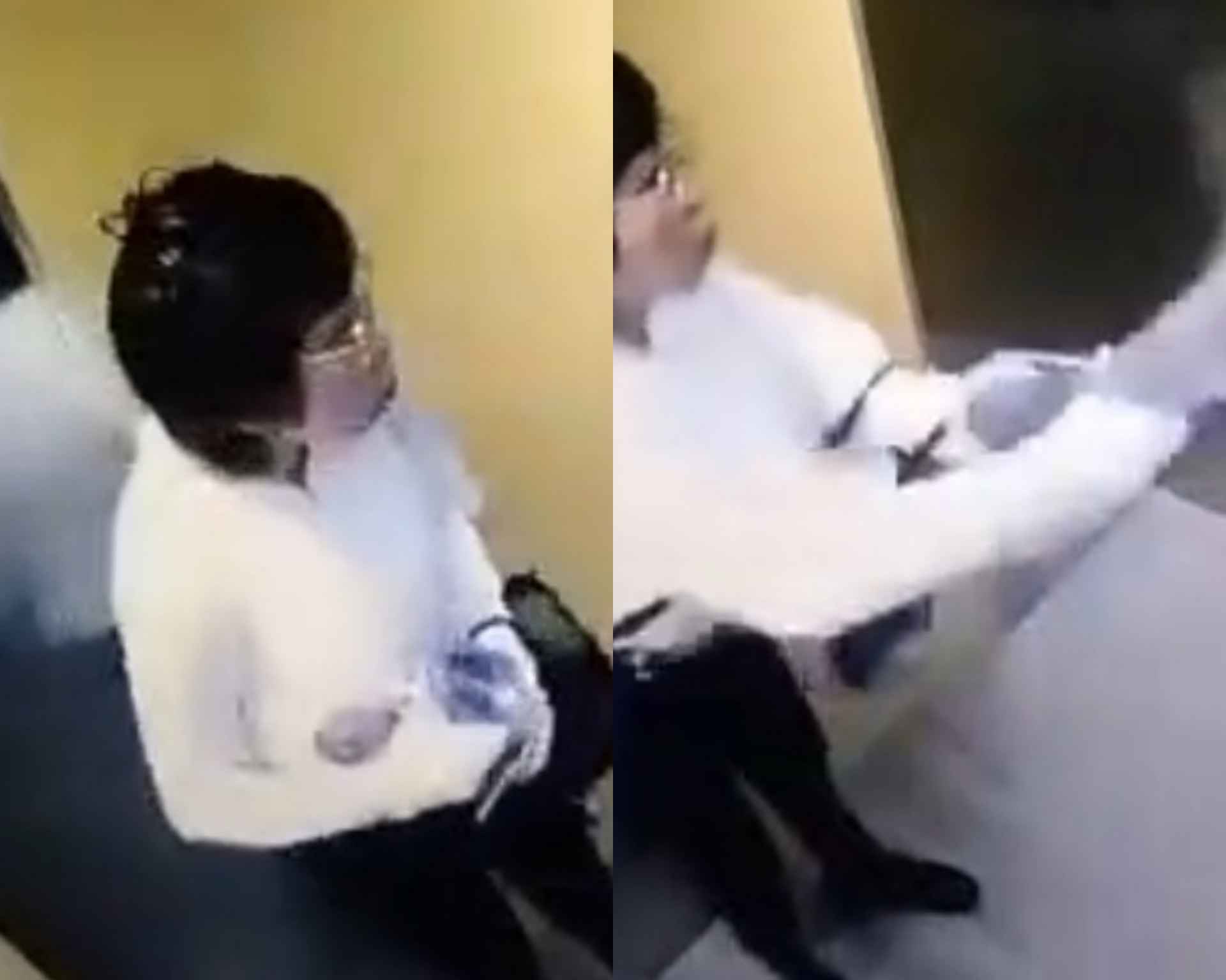 Chinese Woman Pours Hot Water on Disabled Person in Elevator