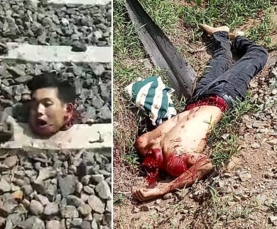 Indonesian Decapitates Himself On The Train Tracks