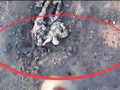 Ukrainian begs not to be killed but Russian drone blows them up.