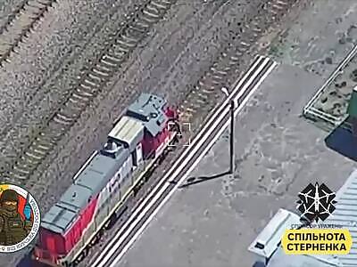 FPV hit a Russian diesel locomotive