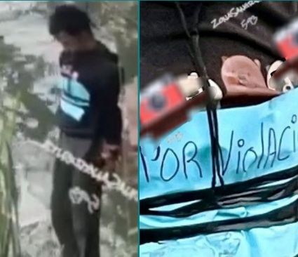 Rapist hands tied killed and hanged from bridge 