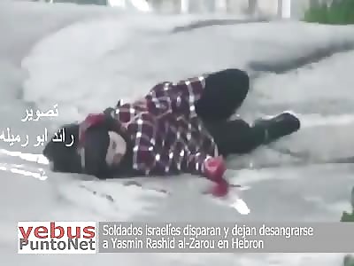 14 Year Old Girl Dying in the Street After Getting Shot by Israeli Soldiers