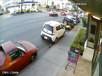 Spectacular Car Crash in Los Angeles California