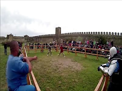 Close Call . Medieval Sword Fight