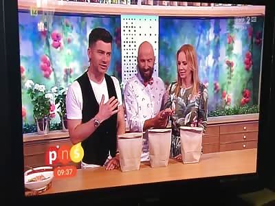 Host Gets Her Hand Pierced After a Failed Magic Trick in Breakfast Live TV Show