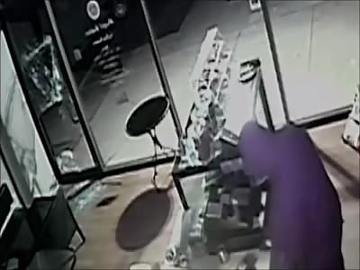 Robber Makes a Hole and Waitress Falls Through the Hole