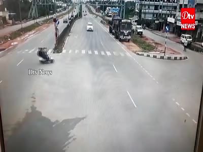 Three on a Scooter Accident (Slow Motion). Skip to :35