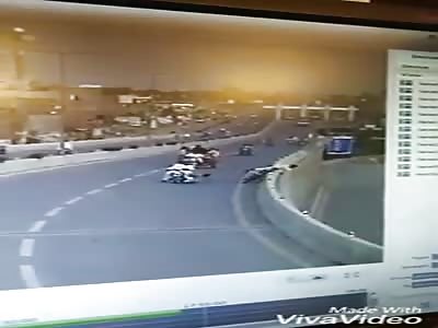 Biker Falls to Death from Flyover