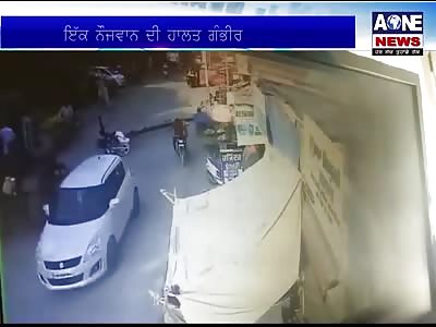 Biker Getting Crushed by Electric Post
