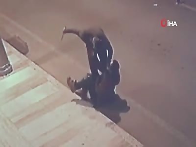 Man Getting Stabbed in the Street