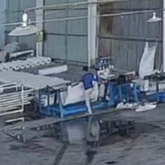 Worker Caught In Spinning Textile Machine.