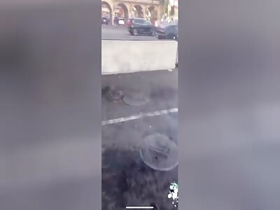 Dude walks around bleeding everywhere