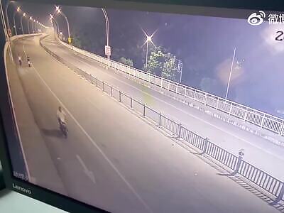 Two Scooter Riders Blasted Out of Existence by Speeding Car