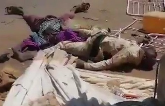 Dead bodies of janjaouid militia everywhere 