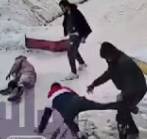 Drunk Mom and Son Beaten By Drunk Thugs In Russia
