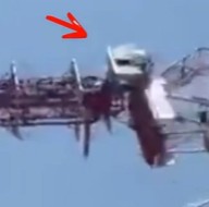 WOW: Crane Operator Falls to His Death During Earthquake