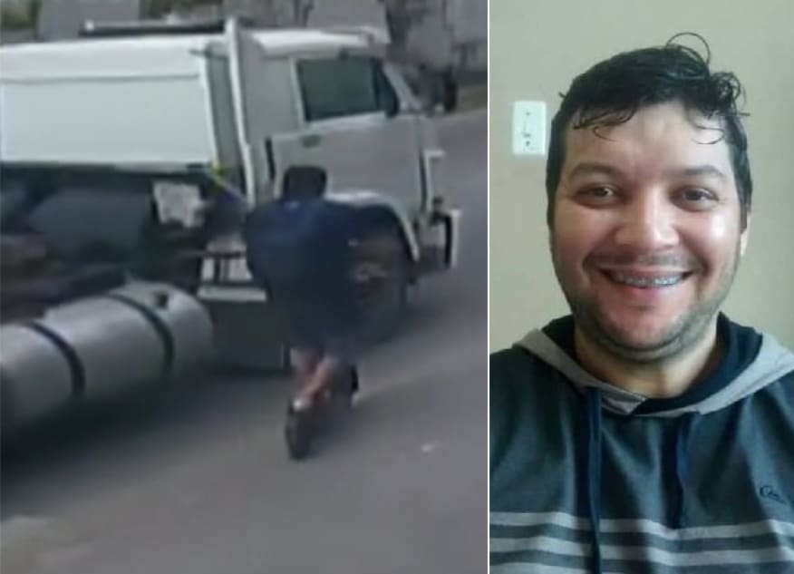 Electric Scooter Rider Flattened By Truck