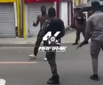 Criminal confronting Haitian police and find out 