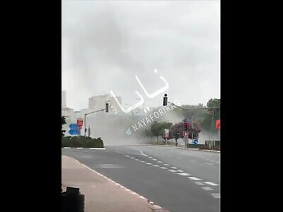 Iranian ballistic missiles being launched at Israel this morning