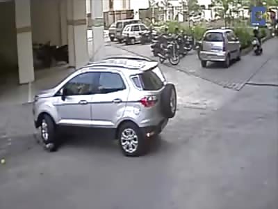 Car brutally run over by toddler.