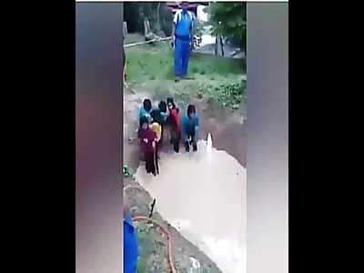 School children disciplined in snake pit in Malaysia