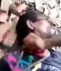 SHOCKING: Man still alive Being Stabbed Multiple Times in the Neck and Stoned by Rival Gang