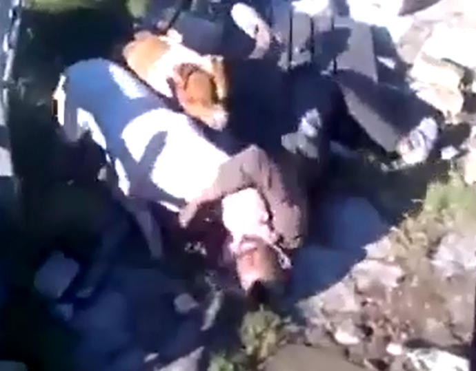 New Better Footage of the Thief Being Mauled By Two Pitbulls