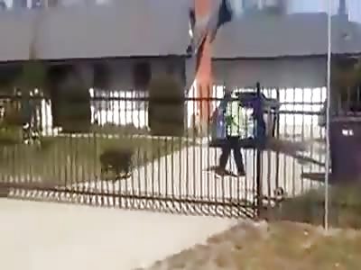 Shocking Moment a Man Traps a Dog in His Yard and Executes it While the Owner Screams and Watches