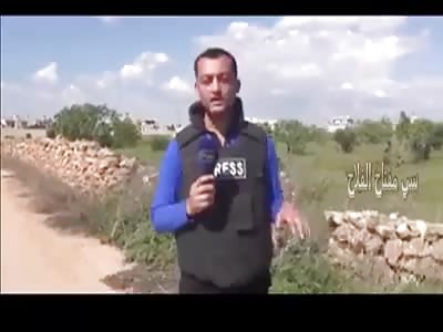  the moment wounding Orient correspondent in Aleppo shell from the Syrian army units