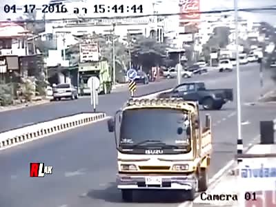 Inattentive driver provoked the clash with the  cement truck