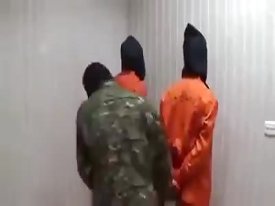 The execution of a group of terrorists